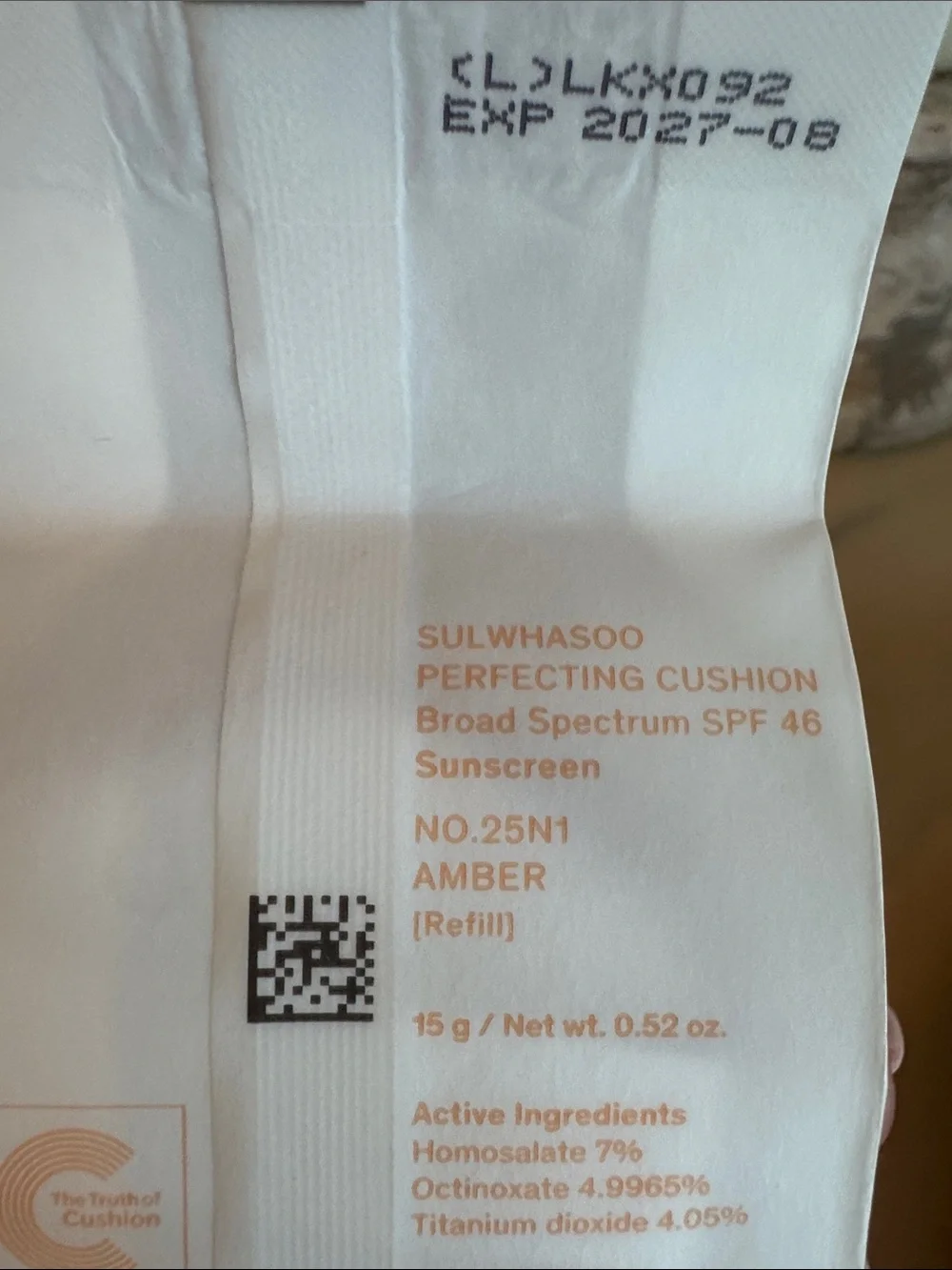 Sulwhasoo Radiant Cushion Foundation Compact with Amber refill